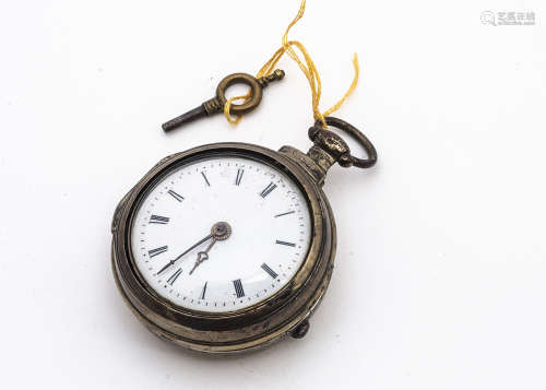 A George III period pair case pocket watch movement by L***rne of London, fusee movement appears