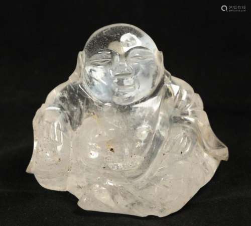 Chinese rock crystal Buddha, possibly 19th c.