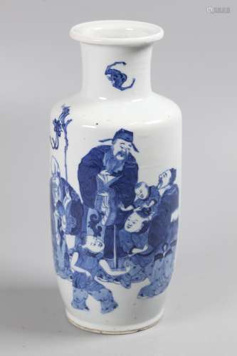 Chinese blue & white porcelain vase, possibly 18th c.