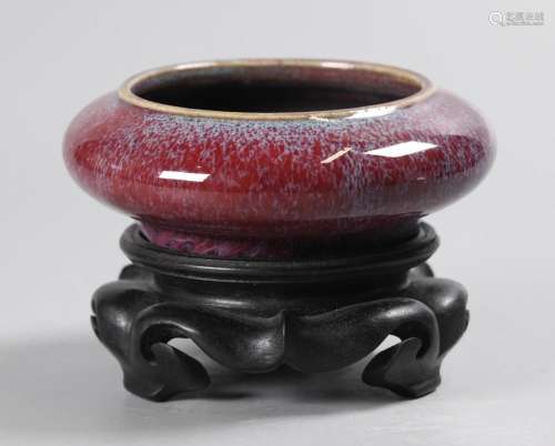 Chinese sang de boeuf porcelain brushwasher, possibly Qing dynasty