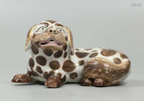 Chinese export porcelain dog, possibly 18th c.