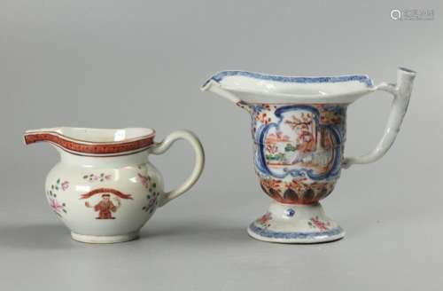 2 Chinese export porcelain cups/jugs, possibly 18th c.