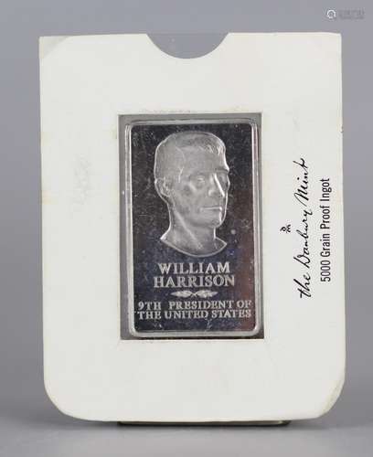 William Harrison silver presidential ingot