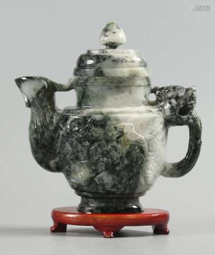 Chinese jade/stone teapot
