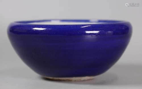 Chinese blue glazed porcelain bowl, possibly 19th c.