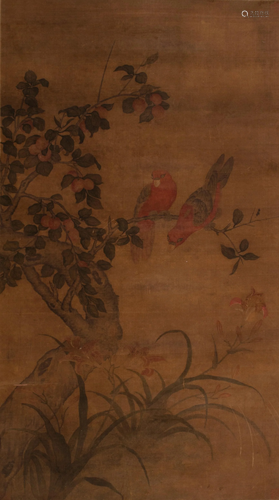 Chinese Painting of Birds on Tree attr. Ma Yuan