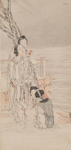 Unsigned Chinese Painting of Court Ladies