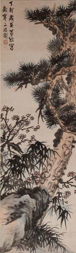 Chinese Painting of Suihan Sanyou by Xiao Qian