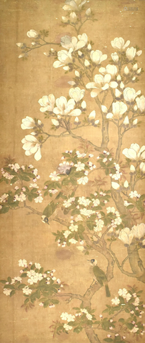 Unsigned Chinese Painting of Flower and Bird, …