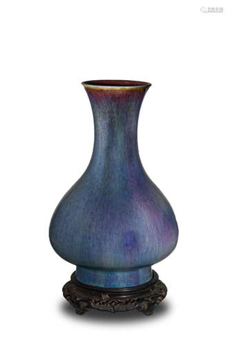 Chinese Flambe Stick Neck Vase, 18th Century