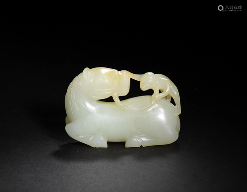 Chinese White Jade Carving, 18-19th Century