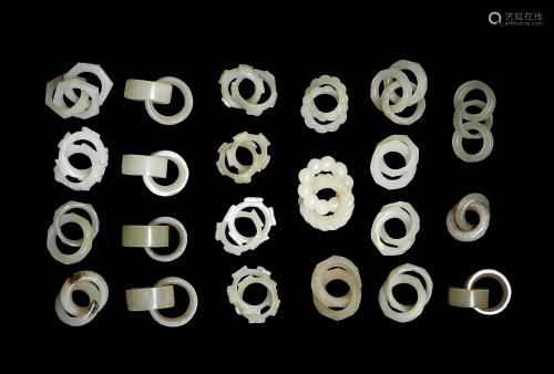 Twenty-Two Jade Rings, Ming and Qing
