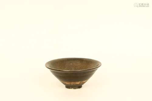 Black Glazed Porcelain Tea Bowl