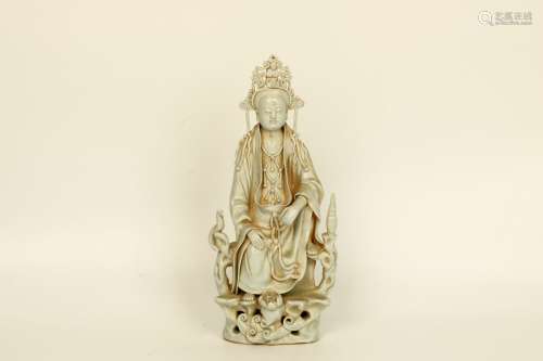 Celadon Glazed Porcelain Figure Of Guanyin