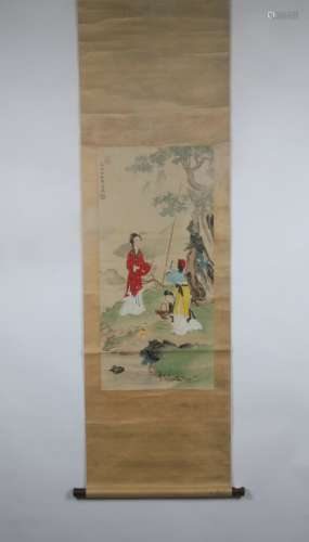 Painting Of Character By Gu Luo,Qing Dynasty