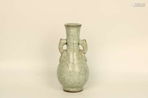 Celadon Glazed Porcelain Binaural Vase
