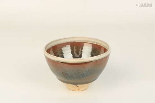 Purple-Gold Glazed Porcelain Bowl