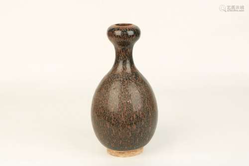 Iron-Red Glazed Porcelain Garlic Shaped Vase