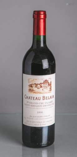 2 Flaschen von Chateau Belair, Dubois, Challon, St. Emilion (1990), Bordeaux, Grand Cru