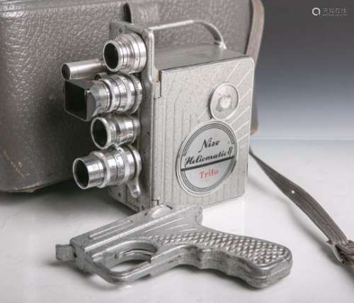 Filmkamera Nizo Heliomatic Trifo, 2x8 mm, vollständig, m. Gebrauchsanweisung, in orig.