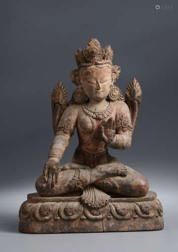 十七世纪尼泊尔木雕度母
