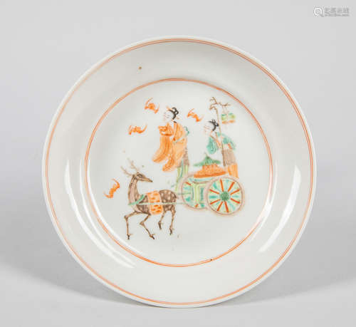 Chinese Antique Famille Rose Porcelain Plate