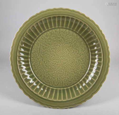 Chinese Export Large Longquan Porcelain Plate