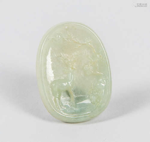 Chinese Export Jade Jadeite Carving