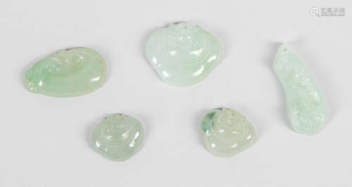 Group Chinese Export Jade Jadeite Carvings