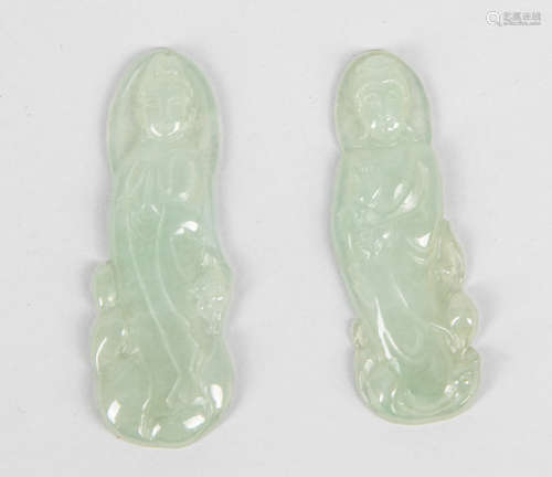 Set of Chinese Jade Jadeite Carvings