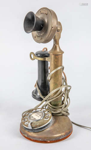 Antique 1910 Brass Colfax Phone