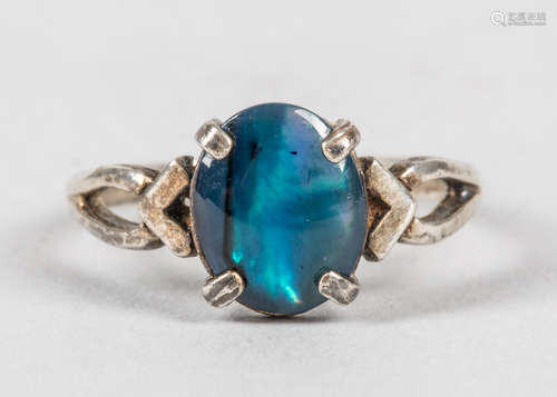 Blue Gem Stone Ring