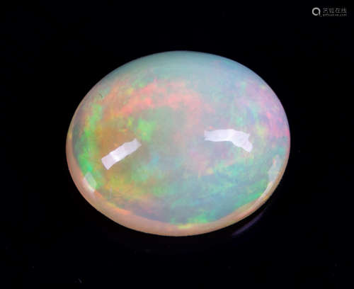 Natural Multi-Color Fire Opal Oval Cab