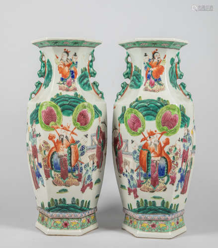 Pair of Chinese rose famille Porcelain vase