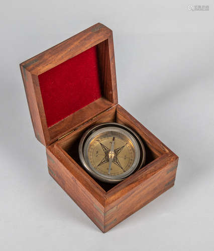 Collectible Compass with Wood Box