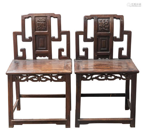 Pairs of Chinese Antique Rosewood Chairs