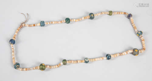 Antique Roma Dragonfly Glass & Agate Beads Necklace