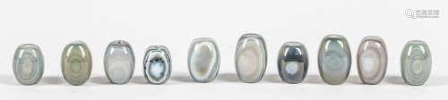 Collectible Eye Type Banded Agate Beads