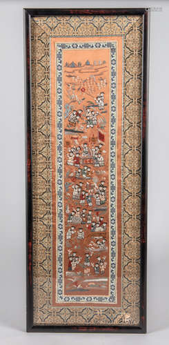 Chinese Antique Silk Robe Panel