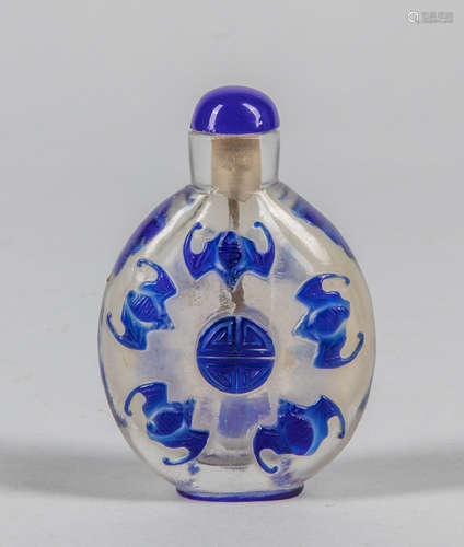 Chinese Overlay Glass Snuff Bottle