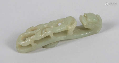 Chinese Jade Carved Garment Hook