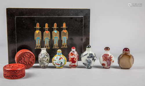 Collectible Box of Chinese Snuff Bottles