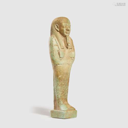 ANCIENT EGYPTIAN SHABTI EGYPT, NEW KINGDOM, POSSIBLY 19TH DYNASTY, C. 1292 - 1189 B.C.