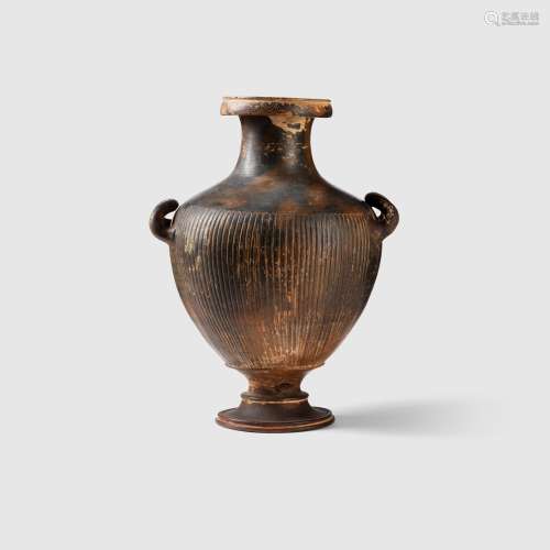 GNATHIAN WARE HYDRIA SOUTHERN ITALY, C. 3RD CENTURY B.C.