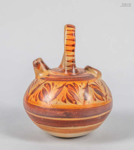 Native American Indian Type Carved Pottery Pot