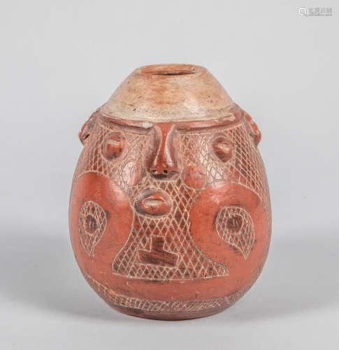 Art Brazil Carved Pottery Pot