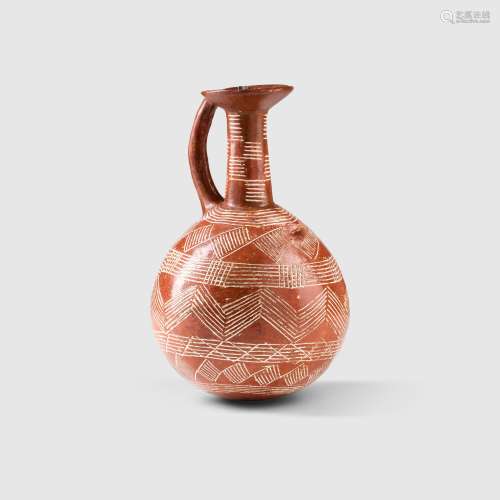 ANCIENT CYPRIOT RED WARE JUG CYPRUS, EARLY / MID BRONZE AGE, 2200 - 1800 B.C.