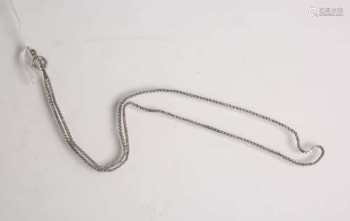 Feine Kette 925 Silber, gestempelt: Feingehalt / FBM, L. (im geschl. Zustand) ca. 20,5 cm,