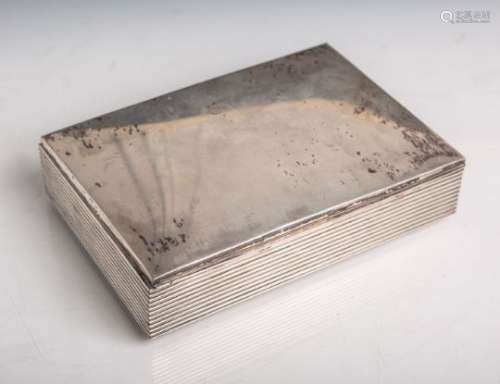 Zigarrendeckeldose 800 Silber (Herstellerpunze Dianakopf-3/Österreich/Ungarn, wohl 1920er