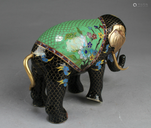 A Cloisonne Elephant Figurine